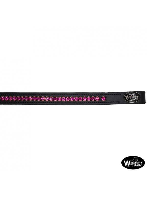 Frontalino Strass Fucsia Cuoio Profilato WINNER